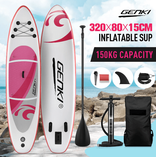 Surfing Board SUP Stand Up Blow Paddle Inflatable Kayak Foam Surfboard GENKI