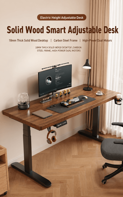 Stand Up Desk Frame Electric Sit and Standup Table Adjustable Standing Rising Carbon Steel