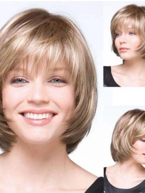 Two Tone Brown Wavy Synthetic Wig For Women Wave Wig Synthetic Curly Hair