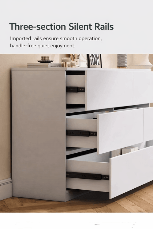 3-Drawer Bedside Table – Modern Minimalist Design (White)