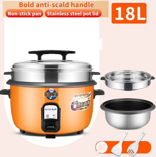 18L Commercial Electric Rice Cooker With Steamer Basket