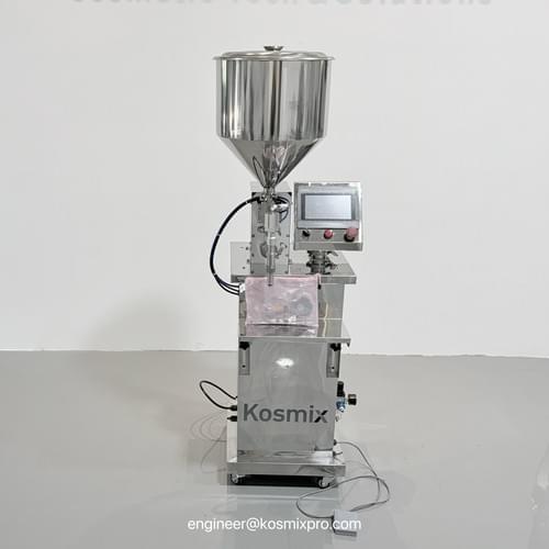 Llenadora Neumática de Líquidos y Pastas de 1 Cabezal (Acero Inoxidable 316L) | Ideal para Cosmética