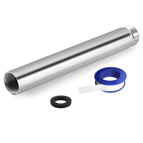 6" Shower Extension Arm, 304 Stainless Steel Shower Pipe Extension, Universal US G1/2" connector