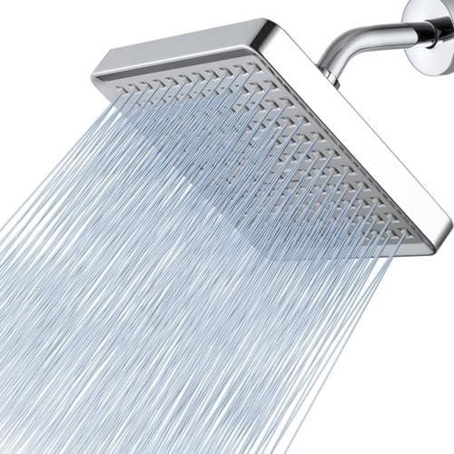 6“ High Pressure Rain Shower Head, Luxury Modern Look, The Adjustable Replacement For Your Bathroom