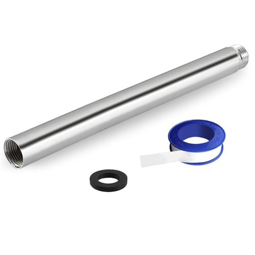10" Shower Extension Arm, 304 Stainless Steel Shower Pipe Extension, Universal US G1/2" connector