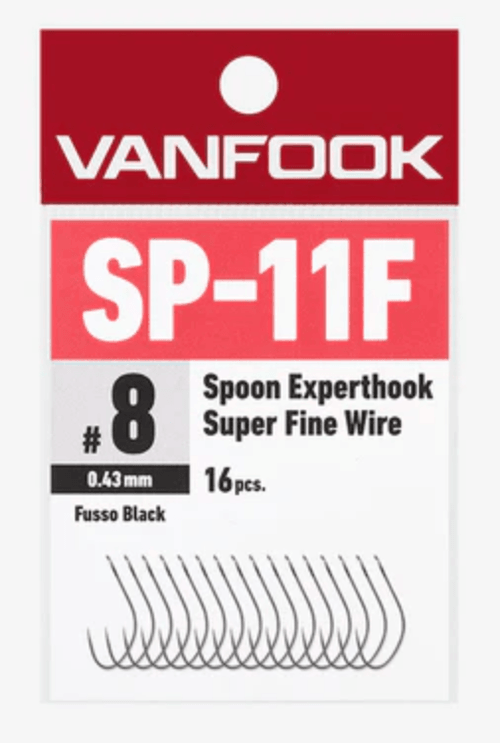 Vanfook SP-11F Barbless Spoon Hook #10 – Super Fine Wire (16 Pack, Made in Japan)