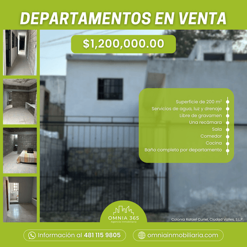 DEPARTAMENTOS EN VENTA - Col. San Rafael, Ciudad Valles, S.L.P.