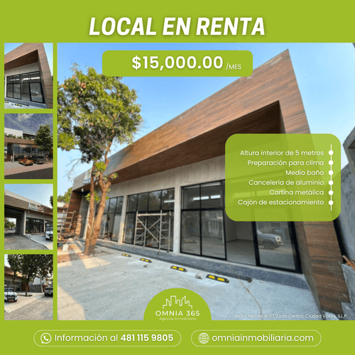 LOCAL COMERCIAL EN RENTA - Zona Centro, Ciudad Valles, S.L.P.