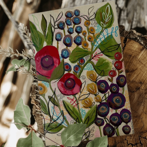 Botanical Rhapsody - Pack of 10 Greeting Cards (US & CA) plus Envelopes