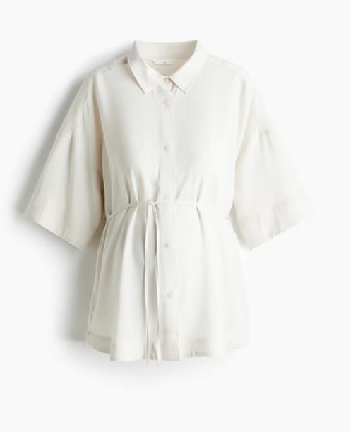 MAMA Before & After Tie-Belt Shirt