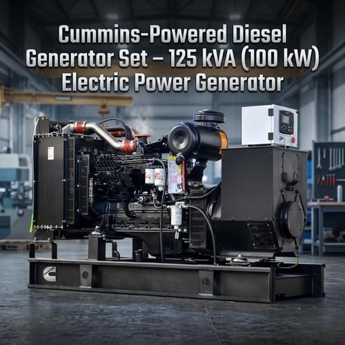 Cummins-Powered Diesel Generator Set – 125 kVA (100 kW) Electric Power Generator