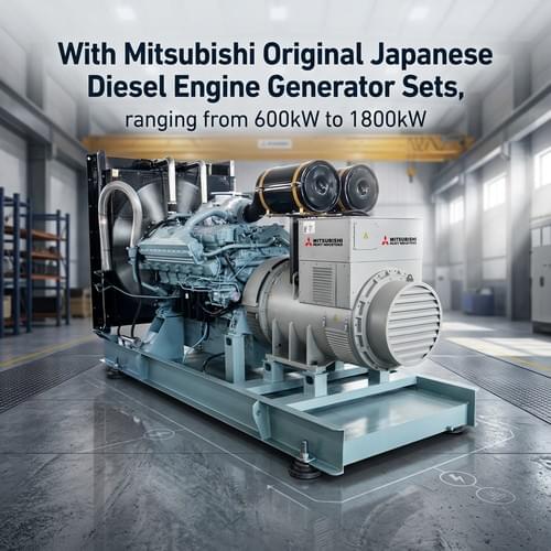With Mitsubishi Original Japanese Diesel Engine Generator Sets, ranging from 600kW to 1800kW