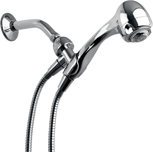 Rising Bath 3-Spray with 1.5 GPM 2.7-in. Wall Mount Handheld Shower Head in Chrome, 1-Pack Bathroom
