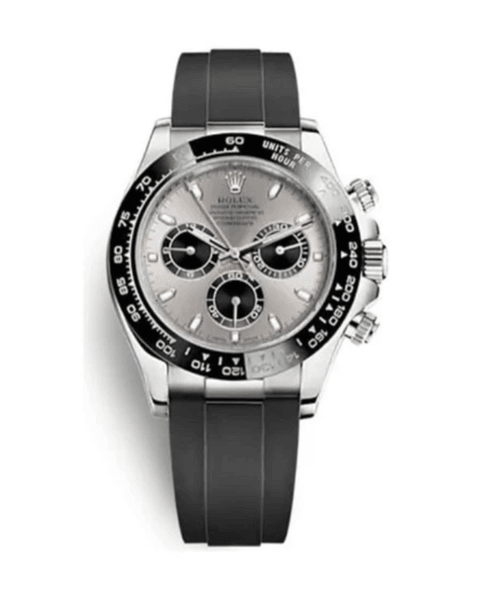 Rolex Daytona White Gold Steel Grey Index Dial Black 40mm