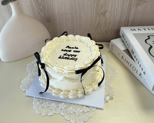 【6吋鮮奶油蛋糕】緞帶香頌