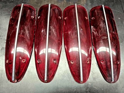 Item #71 58 59 60 C1 Corvette Taillight Lenses Tail Lamp LH & RH Original GM ... lot of 4