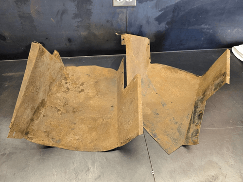 Item #75 Corvette C1 1958-62 splash guard shields left and right
