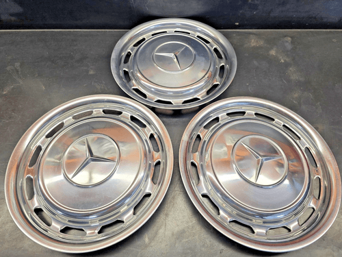 Item #162 Mercedes Benz 14” Hubcaps Wheel Covers Vintage (LOT OF 3)
