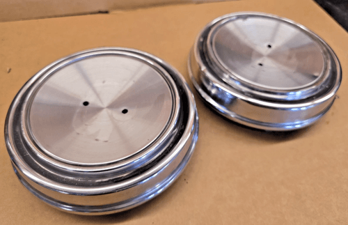 Item #229 GT Ford Falcon, Mustang, Torino, Cougar 5 & 12 Slot Hubcaps Wheel Caps qty 2