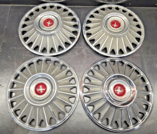 Item #426 1967 Ford Mustang 14" Wheel Covers. Set of four nice OEM used