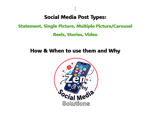 Social Media Post Types - How and When to Use them and Why