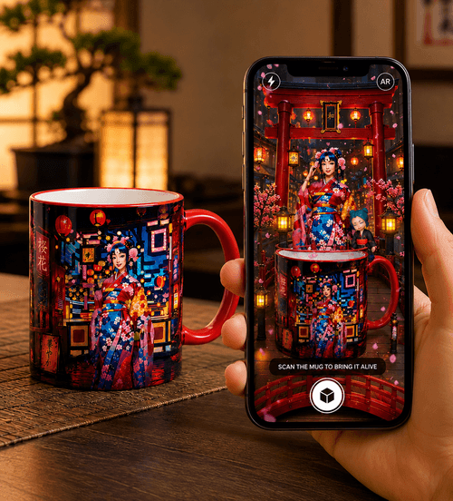 Japanese Neon Interactive Mug