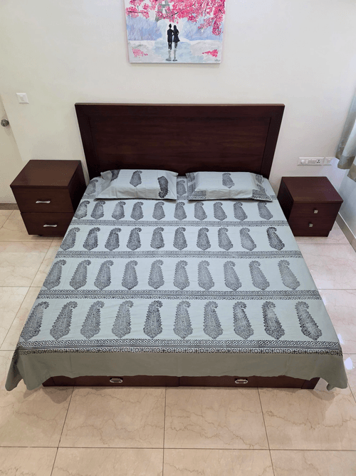 Block Printed Bed Spreads with Pillow covers