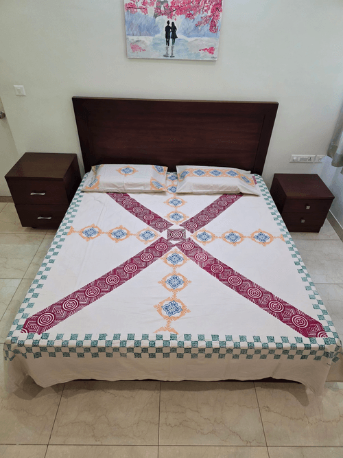Block Printed Bed Spreads with Pillow covers