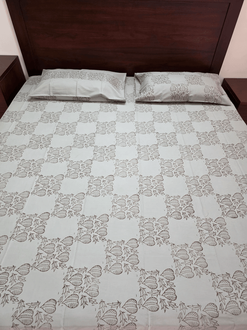 Block Printed Bed Spreads with Pillow covers
