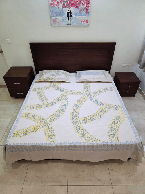 Block Printed Bed Spreads with Pillow covers