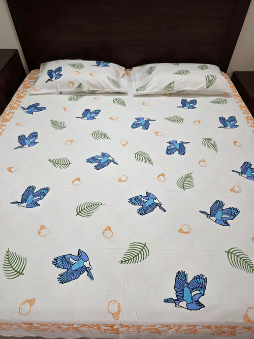 Block Printed Bed Spreads with Pillow covers
