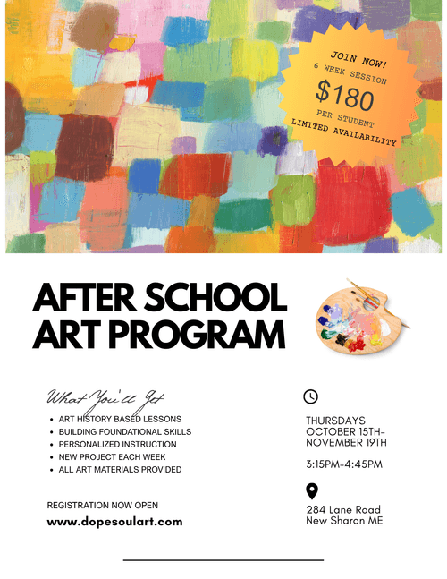 After School Art Program - 6wk Session