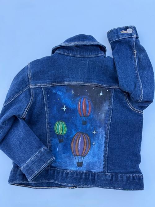Hand Painted Up-cycled Denim Jacket