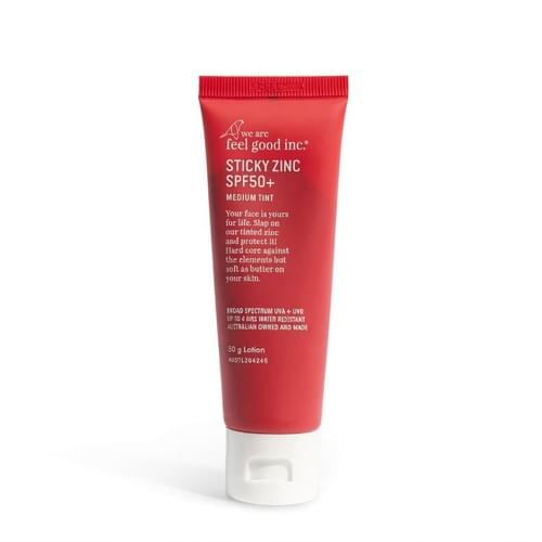 Feel Good Inc. Sticky Zinc SPF50+ Tinted Zinc Sunscreen (Medium Tint)