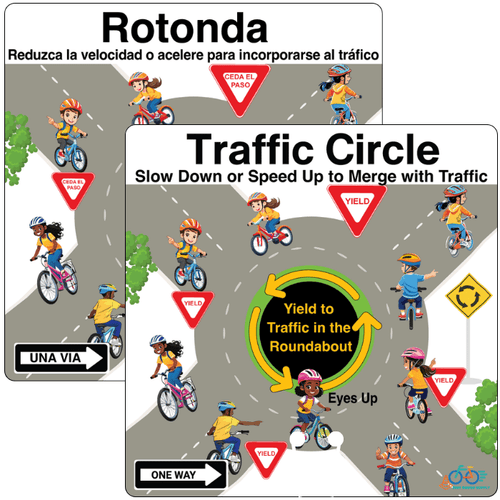 Traffic Circle/Roundabout, Cone Clip-in Sign