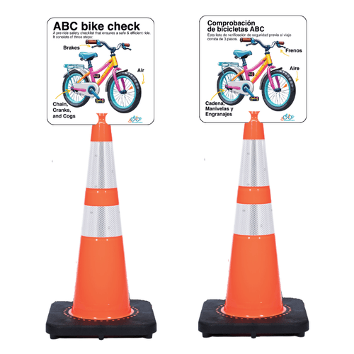 ABC Bike Check, Cone Clip-in Sign