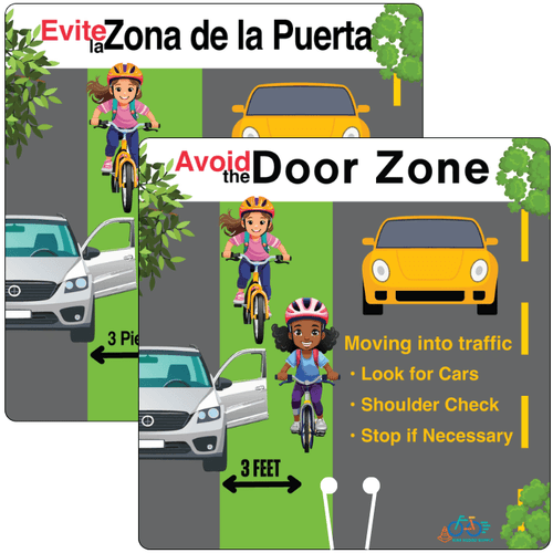 Avoid the Door Zone Cone Clip-in Sign