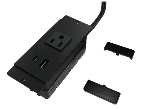 PDU-111-00B(Embedded Extension Cord with 1 AC + 1 USB + 1 Type C Type C 45W Total 1500W)