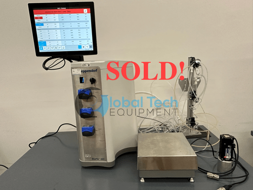 (SOLD) BioFlo 320 Fermentor BioReactor with BioBlu 10c Single Use vessel, scale, sensors