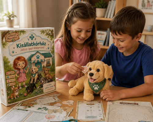 Kisállatkórház | Nyomtatható állatorvos szerepjáték 4–9 éveseknek (digitális termék)