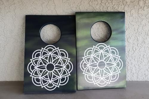 TABLE TOP CORNHOLE- MANDALA