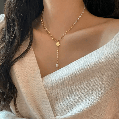 Elegant Pearl Clavicle Necklace