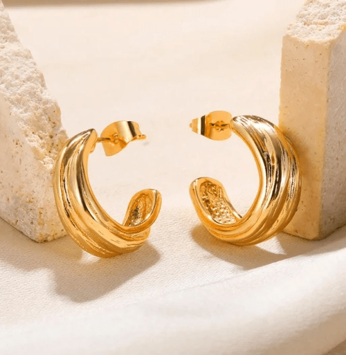 Earring Chic Geometry Gold Trendy Fashion Jewelry