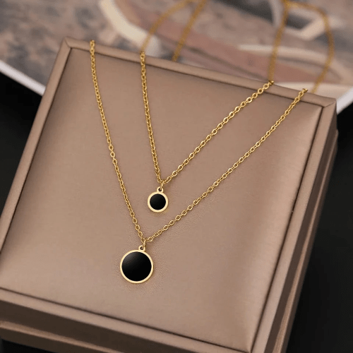 Necklaces Fashion Multilayer Chain Round Pendants