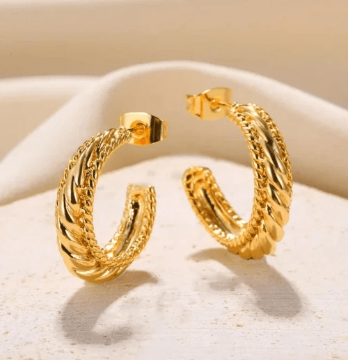 Earring Chic Geometry Gold Trendy Fashion Jewelry