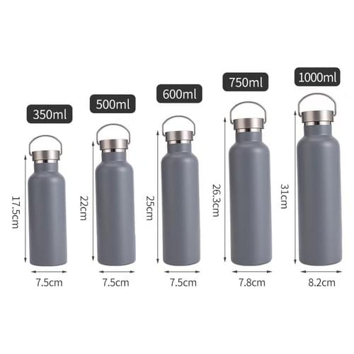 Custom Design Double Wall Stainless Steel Vacuum Flask Portable Eco-friendly Metal Water Bottle