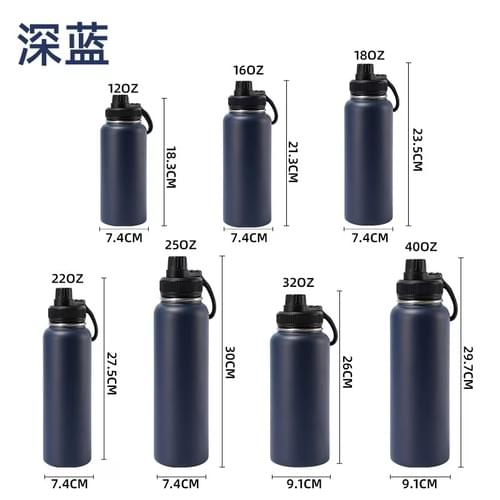 Custom Logo Insulated Stainless Steel Water Bottle Double Wall Vacuum Flask Straw Lid