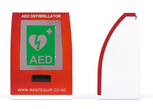AED DEFIBRILLATOR WALL UNIT (RED) - Outdoor Wall Unit (Waterproof)