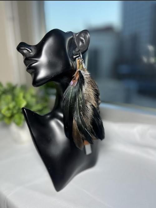 Midnight Feather Earrings