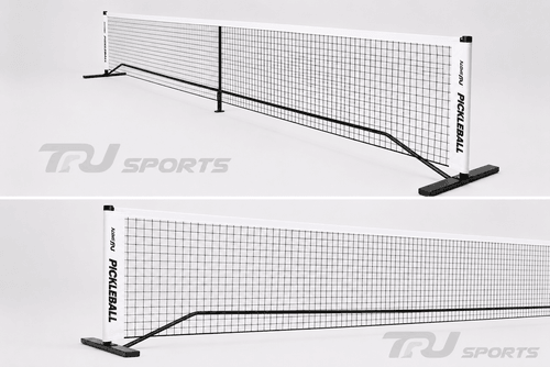White Tournament-Grade Fixed Pickleball Net | Commercial Court Net Manufacturer | TPU SPORTS